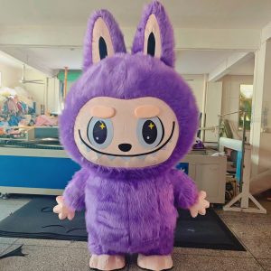 Mascot bông Labubu tím